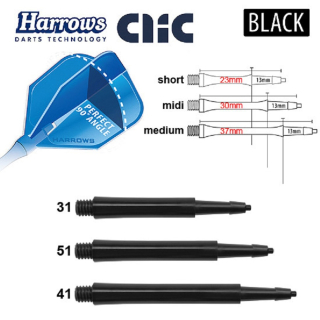 Shafts HARROWS Clic Shaft Slim Red Short