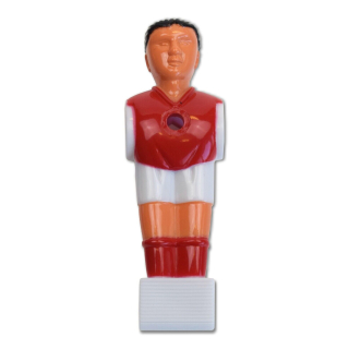 Kickerfigur Stadion Bomber rot/weiß, 13 mm NML