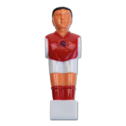Kickerfigur Stadion Bomber rot/weiß, 13 mm NML