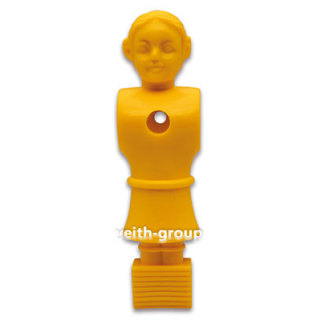 Kickerfigur Lady, gelb für 16 mm Stange