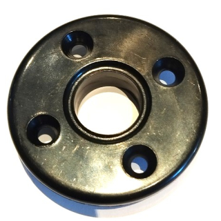 Gleitlager mit Flansch 4-Loch / schwarz / 16,3 / 49 mm