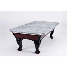 Pool Billardtisch HEROLD 8ft, Massivholz, Farbton: schwarz, 3-tlg. Schieferplatte (25 mm stark)