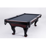 Pool Billardtisch HEROLD 8ft, Massivholz, Farbton: schwarz, 3-tlg. Schieferplatte (25 mm stark)