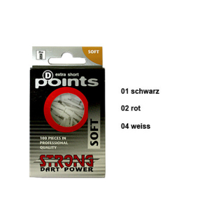 Dartspitzen STRONG D-Points white 100St.